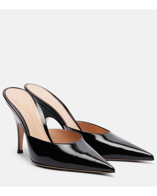 Gianvito Rossi Black Leather Mules