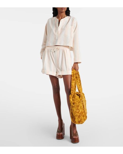 Chloé Yellow Plage Large Terry Tote Bag