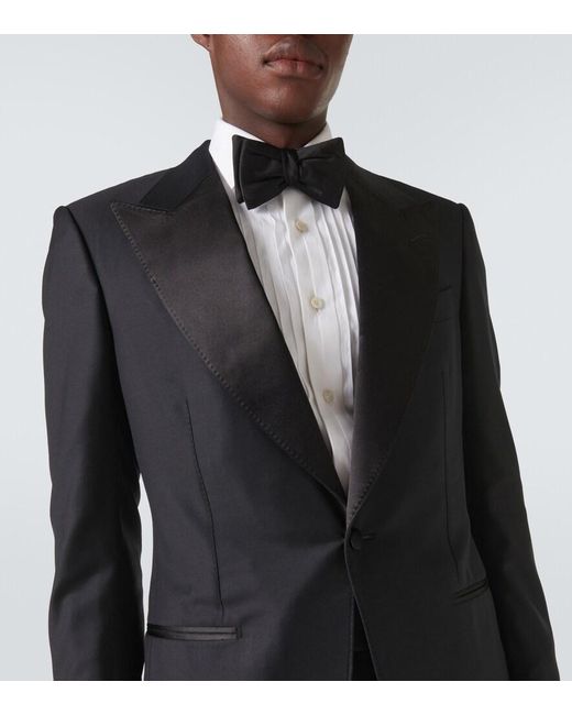Tom Ford Black Atticus Wool Twill Suit for men