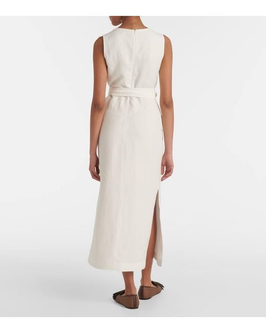 Brunello Cucinelli White Midikleid