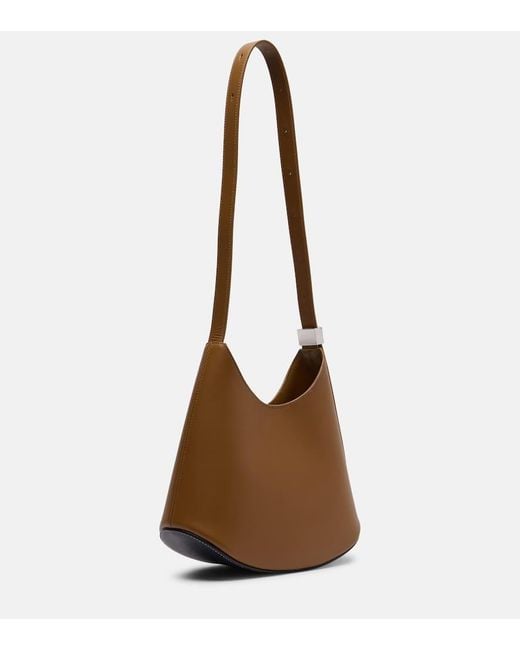 Jil Sander Brown Schultertasche Eldorado Small Aus Leder