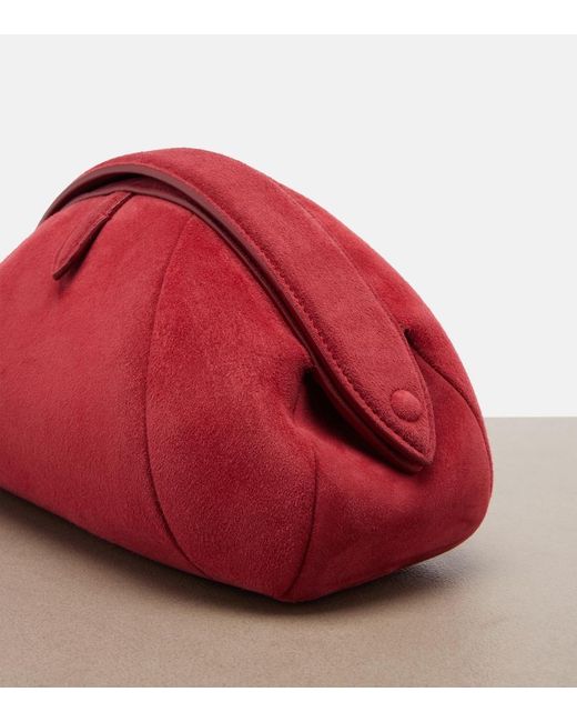 Alaïa Red Purse Small Suede Clutch
