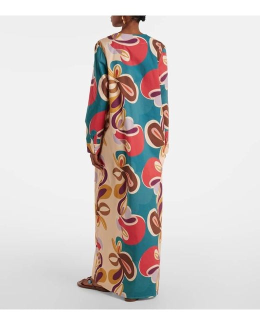 Adriana Degreas White Printed Cotton-Blend Kaftan