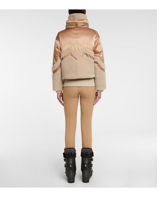 Bogner Natural Milia Shearling-Paneled Down Ski Jacket