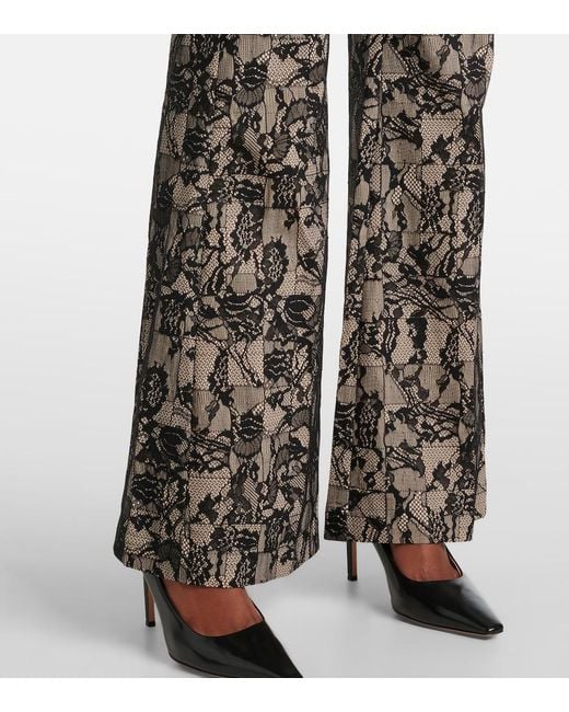 Joseph Black Tokyo Patchwork Lace Flared Pants