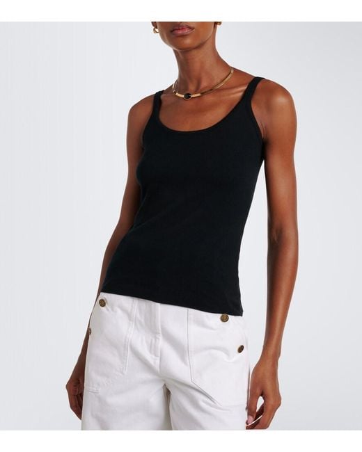 Max Mara Black Knitted Wool-Blend Tank Top