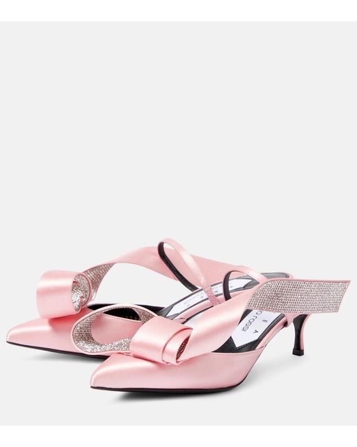 Area Pink X Sergio Rossi Marquise Crystal-Embellished Mules
