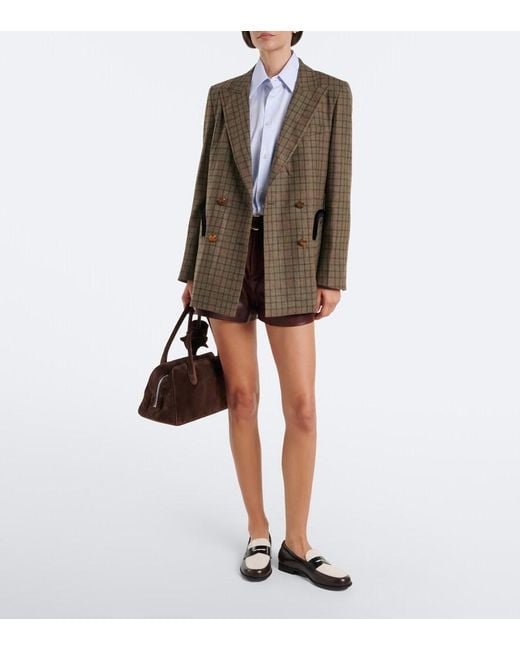 Blazé Milano Green Everyday Checked Wool And Cashmere Blazer