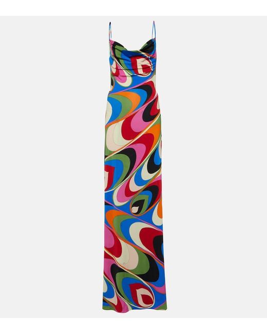 Emilio Pucci White Kleid Mit V-Ausschnitt