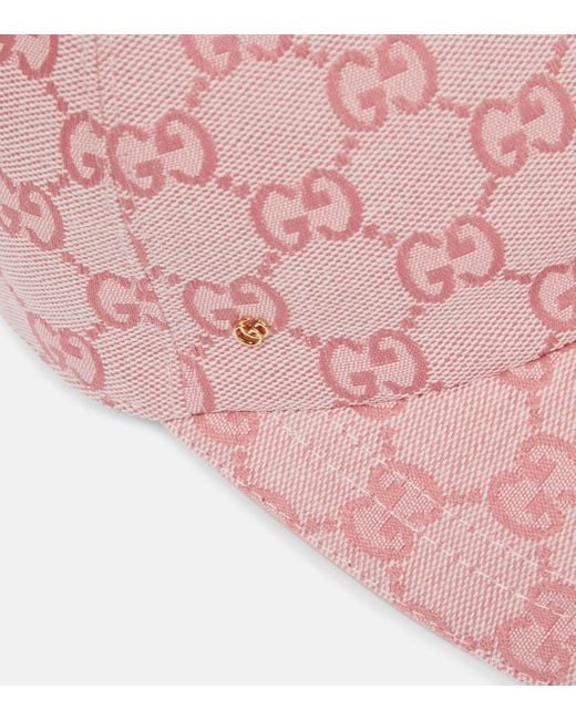 Casquette en toile GG Supreme Gucci en coloris Pink