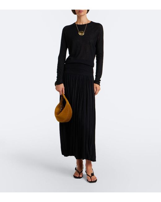 Joseph White Bean Suede Shoulder Bag