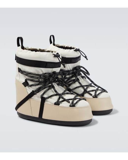 Moncler White X Moon Boot Icon Low Snow Boots for men