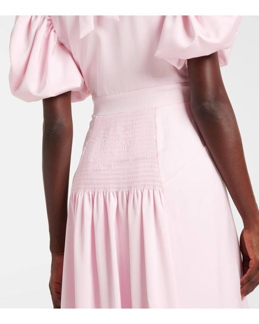 ROTATE BIRGER CHRISTENSEN Pink Dress With Puff Sleeves