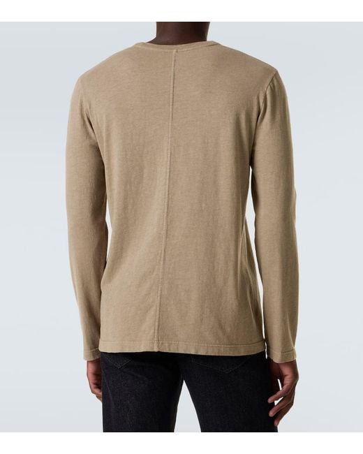 The Row Longsleeve Leon Aus Baumwoll-Jersey in Natural für Herren