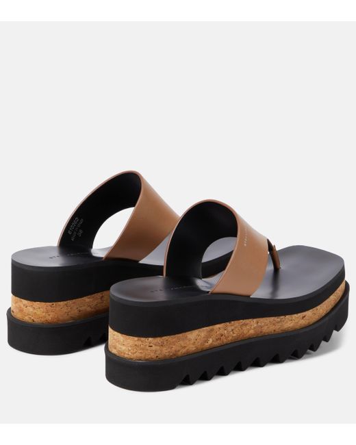 Stella McCartney Brown Sneak-elyse Platform Sandals