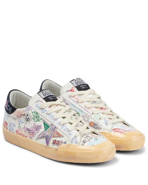 Golden Goose Superstar Penstar Leather Sneakers in White Lyst UK