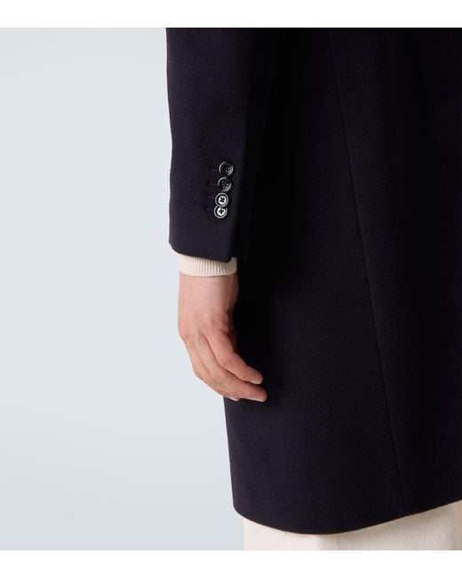 Lardini Black Virgin Wool Overcoat for men