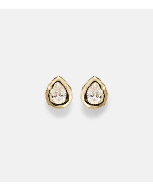 Octavia Elizabeth Metallic Nesting Gem 18kt Gold Earrings With Diamonds