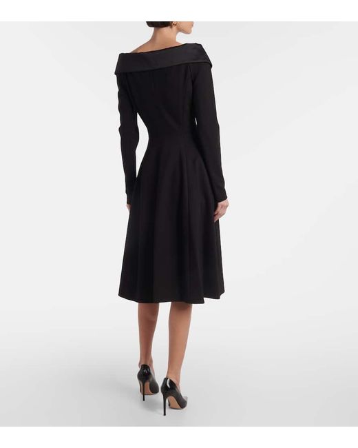Dorothee Schumacher Black Emotional Essence Off-Shoulder Midi Dress