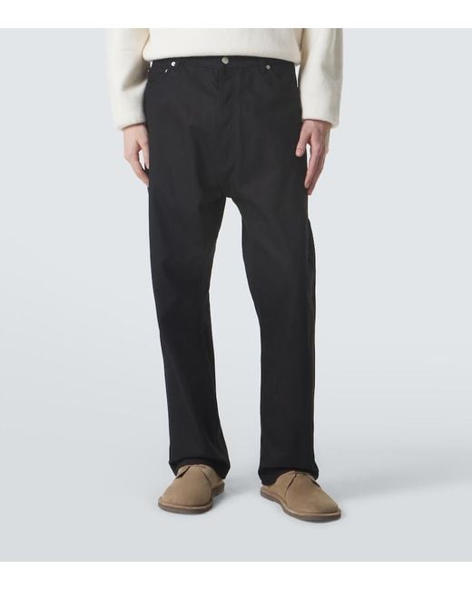 Studio Nicholson Black Marylebone Wide-Leg Jeans for men