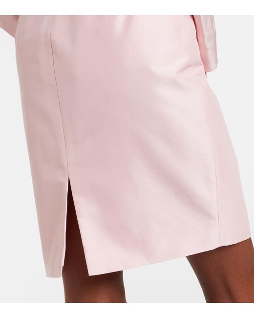 Gucci Pink Faille Pencil Skirt