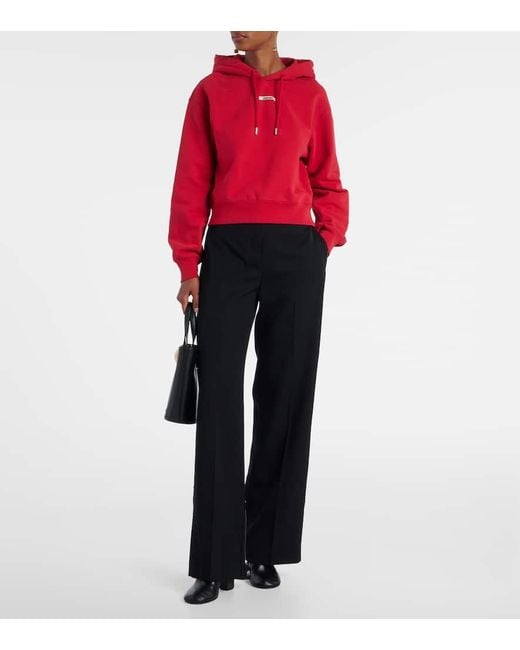 Felpa Con Cappuccio di Jacquemus in Red