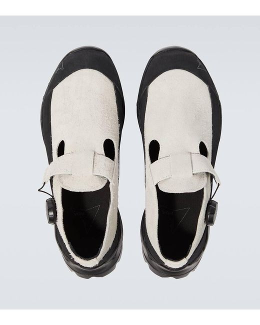 Roa Black Mary Jane Suede Sneakers for men