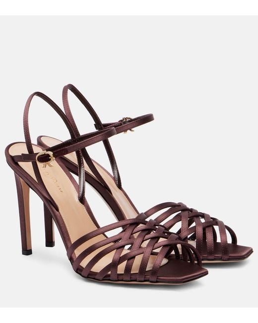 Gianvito Rossi Brown Sandalen Kerry 95 Aus Satin