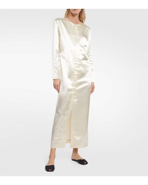 The Row Black Milla Satin Slides