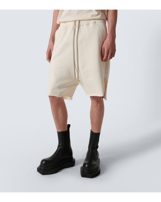 Rick Owens Natural Cotton Shorts for men