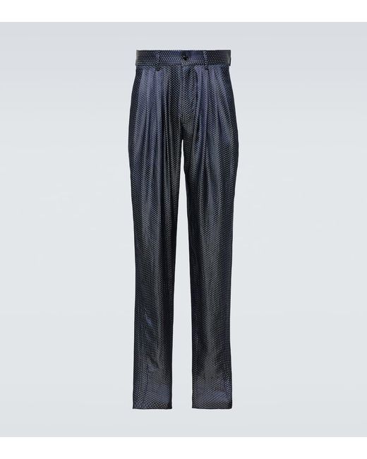 Pantaloni con stampa di Giorgio Armani in Blue da Uomo