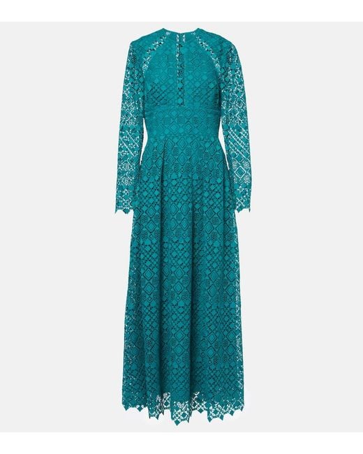 Elie Saab Blue Macrame Gown