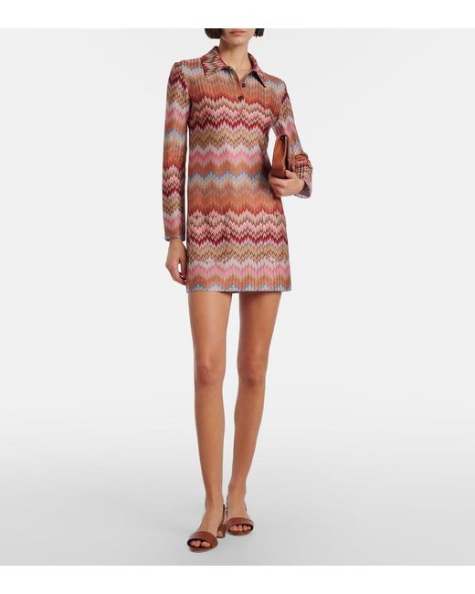 Missoni Red Zigzag Minidress