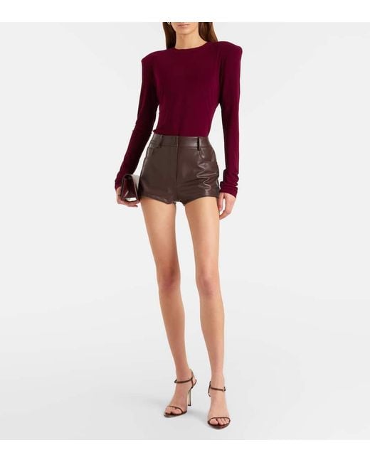 Short A Taille Haute Norma Kamali en coloris Brown