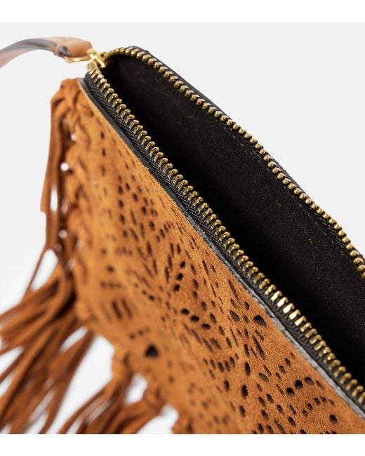 Isabel Marant Brown Clutch Aus Veloursleder