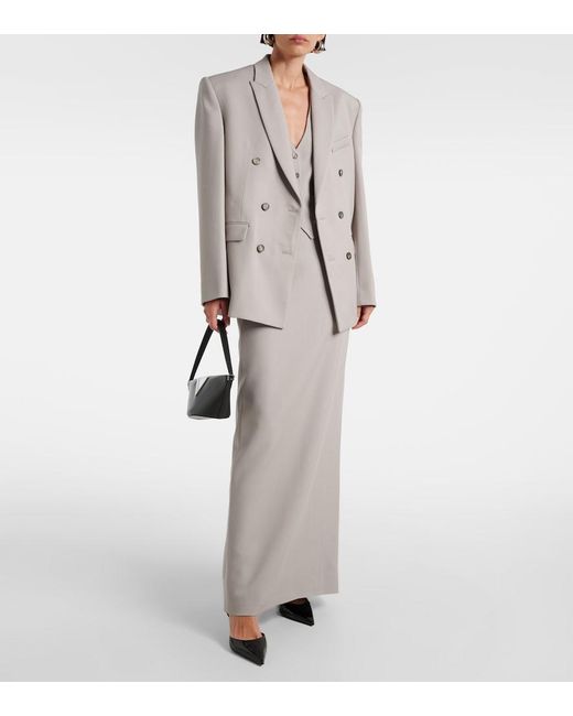 Wardrobe NYC Gray Virgin Wool Waistcoat