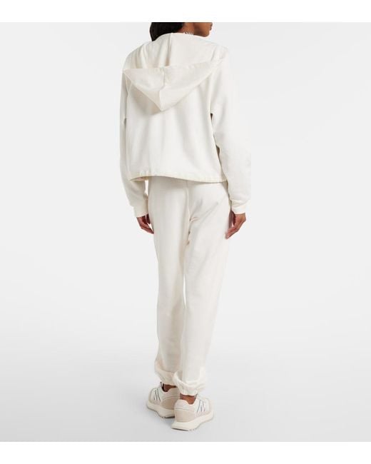 Moncler White Jersey Sweatpants