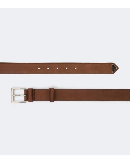 Cinturon De Ante Prada de hombre de color Brown