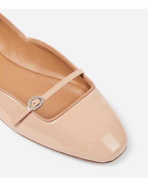 Aquazzura Pink Soul Sister Patent Leather Ballet Flats