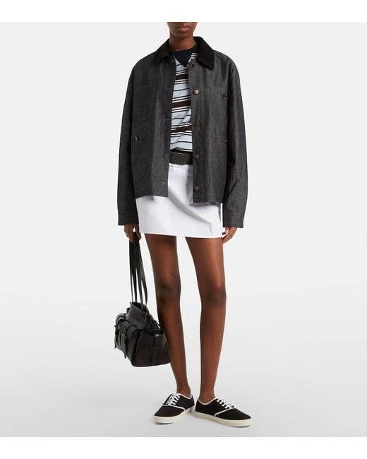 Prada Black Canvas Sneakers