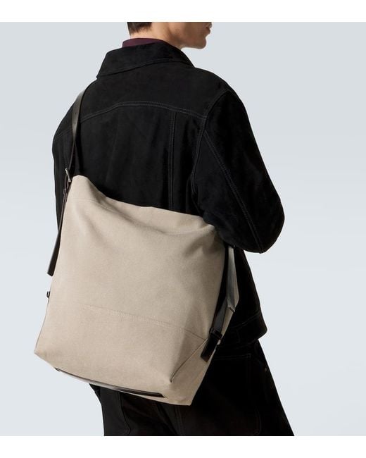 Lemaire Tote Bag Belted Aus Canvas in Natural für Herren