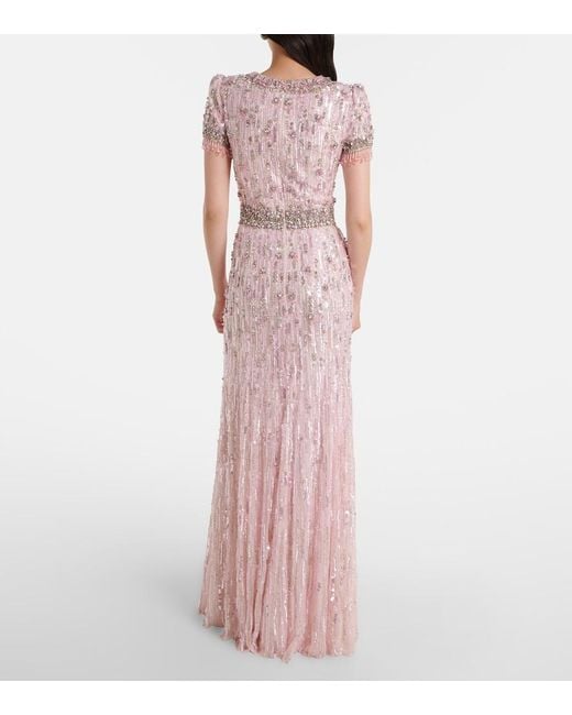 Jenny Packham Pink Roxy Embellished Gown