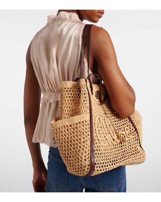 Chloé Metallic X Made For A Iconic Raffia Shoulder Bag