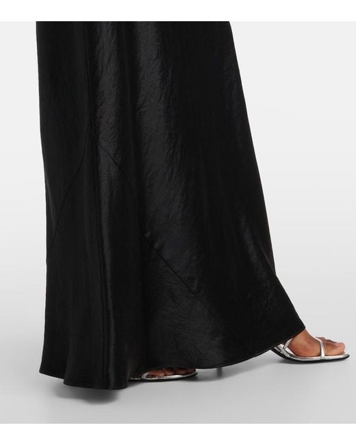 Vince Black Robe Aus Satin