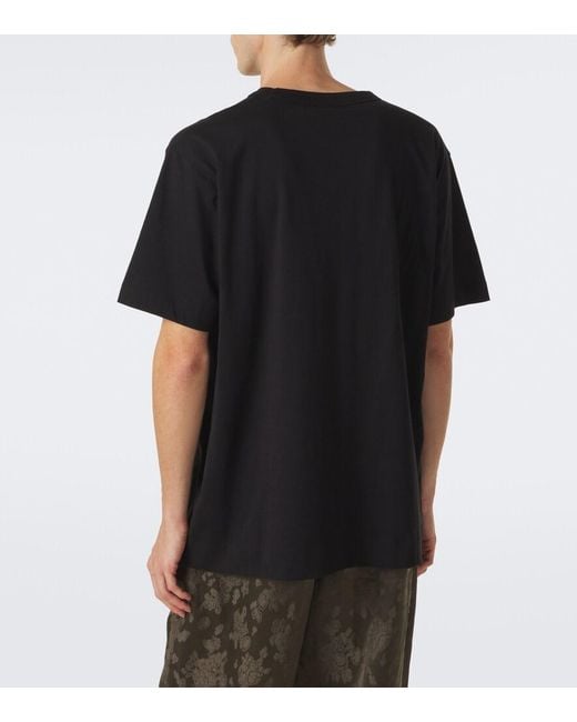 Dries Van Noten Green Jacquard Straight Pants for men