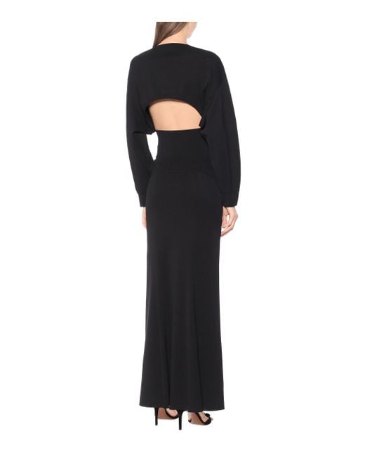 Alaïa Stretch-knit Dress in Black - Lyst