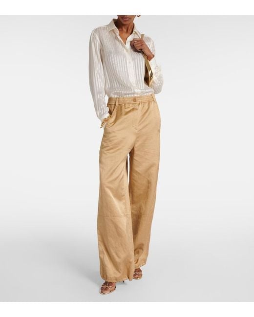 Dorothee Schumacher Natural Slouchy Coolness Wide-Leg Pants