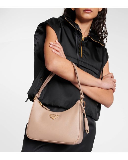 Prada Natural Re-edition Mini Leather Shoulder Bag