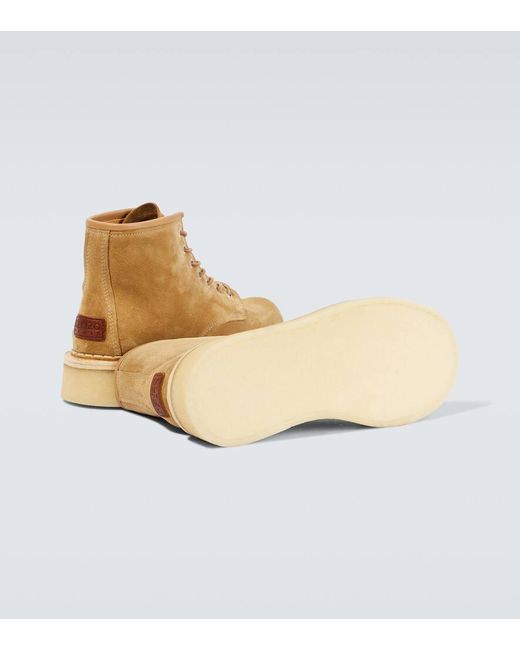 KENZO Natural Yama Suede Desert Boots for men