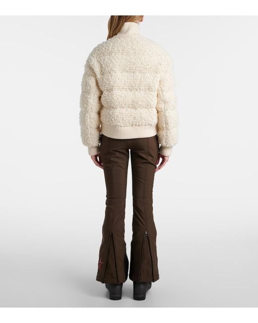 Perfect Moment Natural Apres Wool Down Bomber Jacket